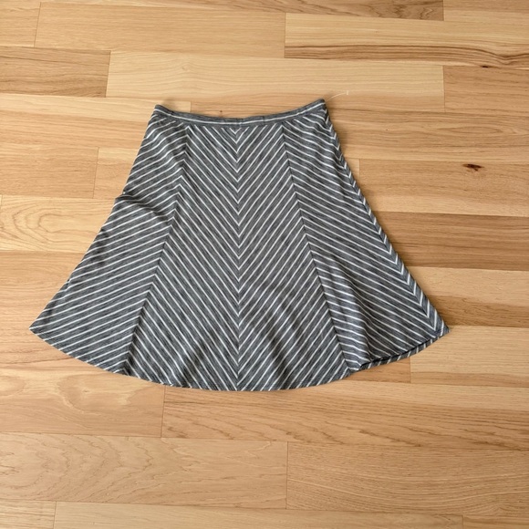 Talbots Pull-on Striped A-line 100% Cotton Shirt Size M Heather gray /blue - Picture 4 of 9